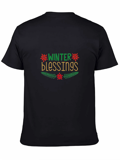 Winter Blessings Graphic Black Tee