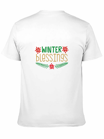 Winter Blessings Graphic Black Tee