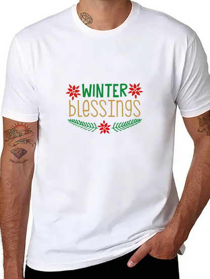 Winter Blessings Graphic Black Tee