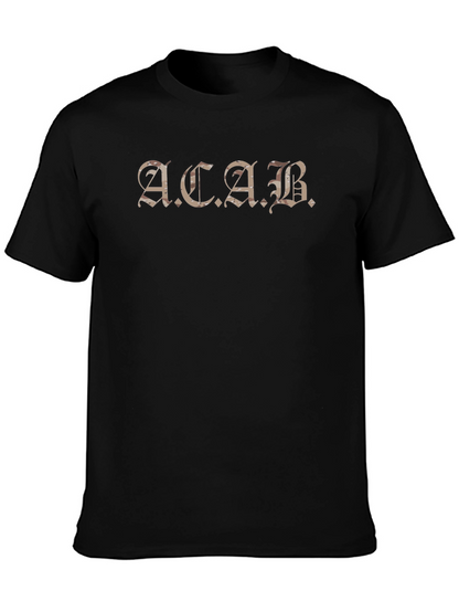 ACAB Graphic T-Shirt - Black Crew Neck Tee