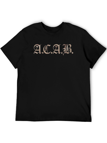 ACAB Graphic T-Shirt - Black Crew Neck Tee