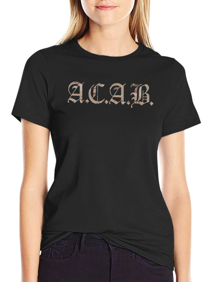 ACAB Graphic T-Shirt - Black Crew Neck Tee