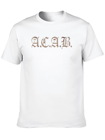 ACAB Graphic T-Shirt - Black Crew Neck Tee