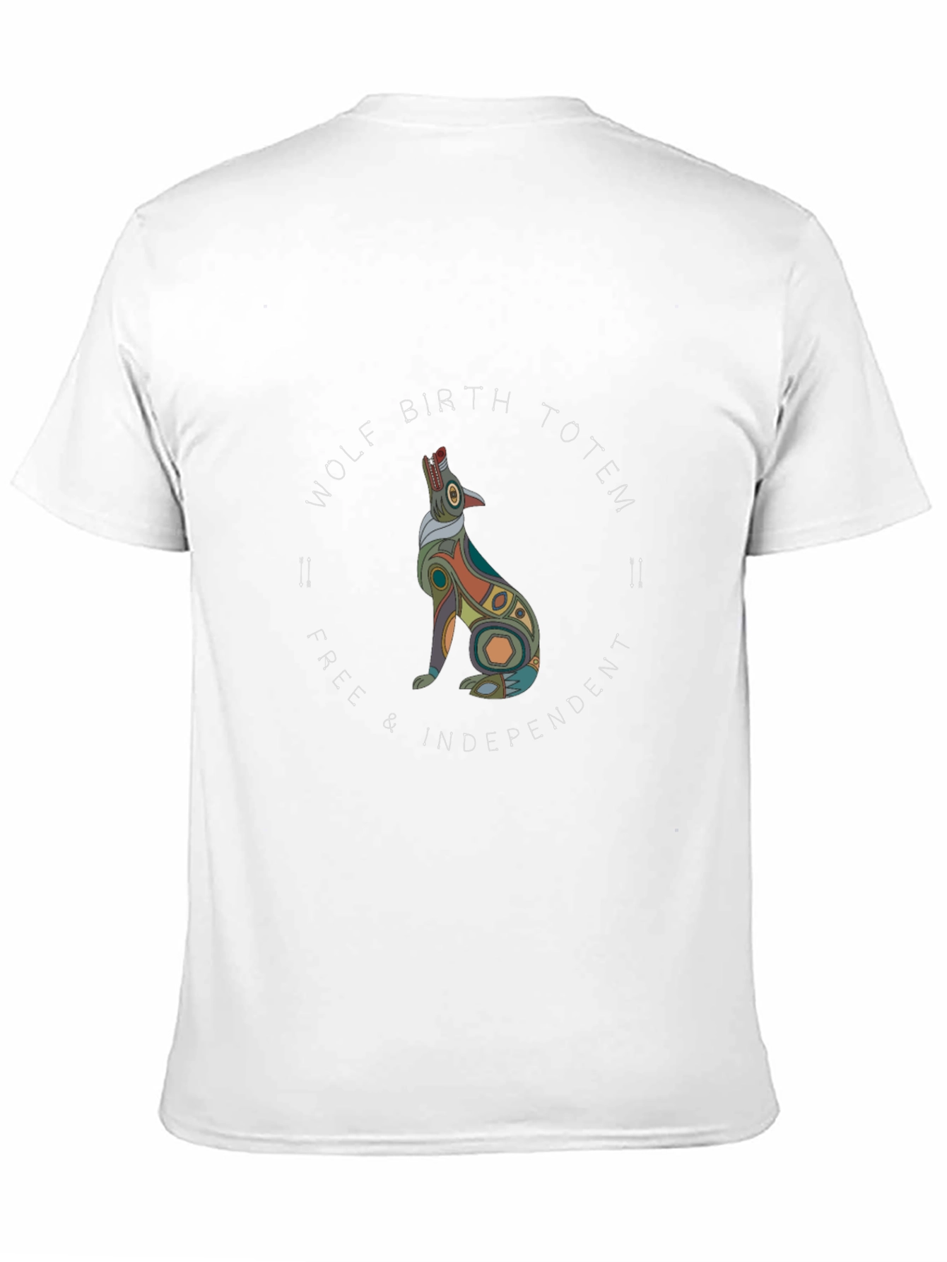 Wolf Birth Totem Black T-Shirt - Free & Independent