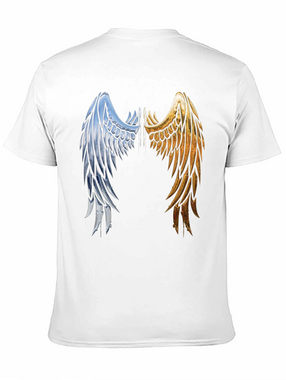 Wings Graphic Tee - Black Cotton Angel Wings Shirt