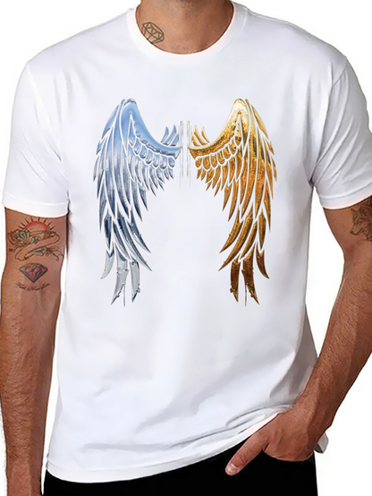 Wings Graphic Tee - Black Cotton Angel Wings Shirt