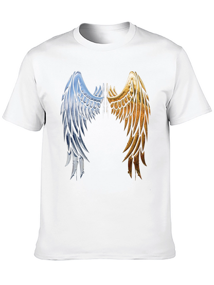 Wings Graphic Tee - Black Cotton Angel Wings Shirt
