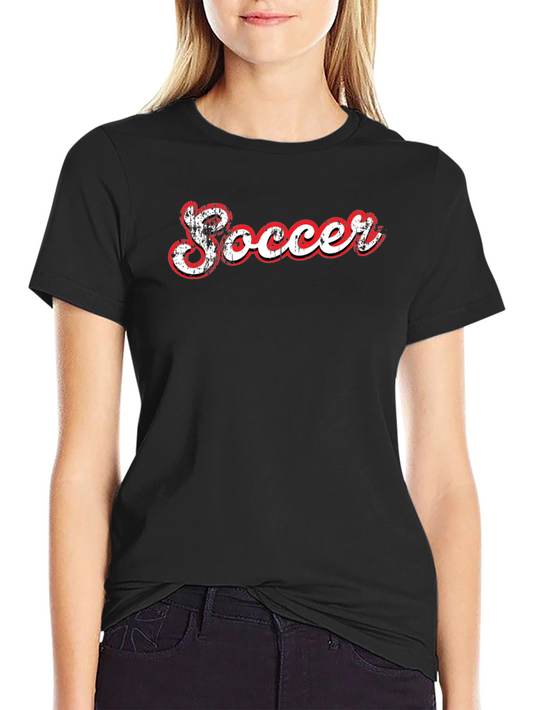 Vintage Soccer T-Shirt - Black Tee