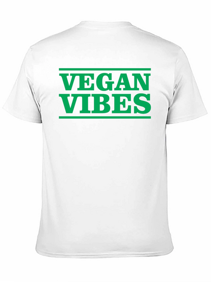 Vegan Vibes Graphic Tee - Black Cotton T-Shirt