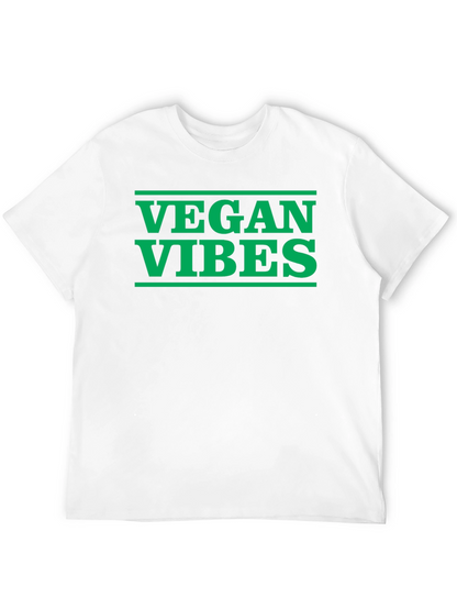 Vegan Vibes Graphic Tee - Black Cotton T-Shirt