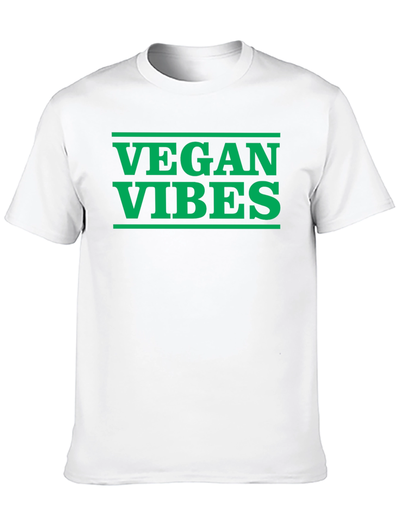 Vegan Vibes Graphic Tee - Black Cotton T-Shirt