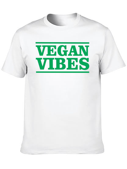 Vegan Vibes Graphic Tee - Black Cotton T-Shirt