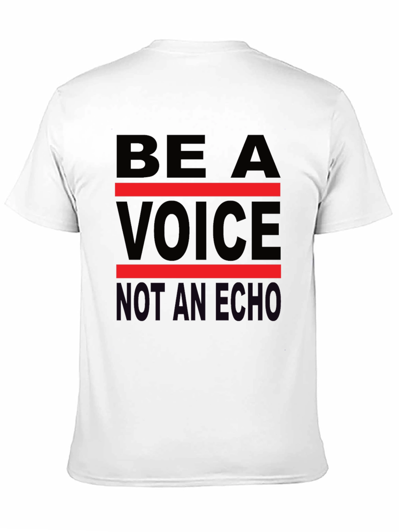 Be A Voice Tee - Black Graphic T-Shirt