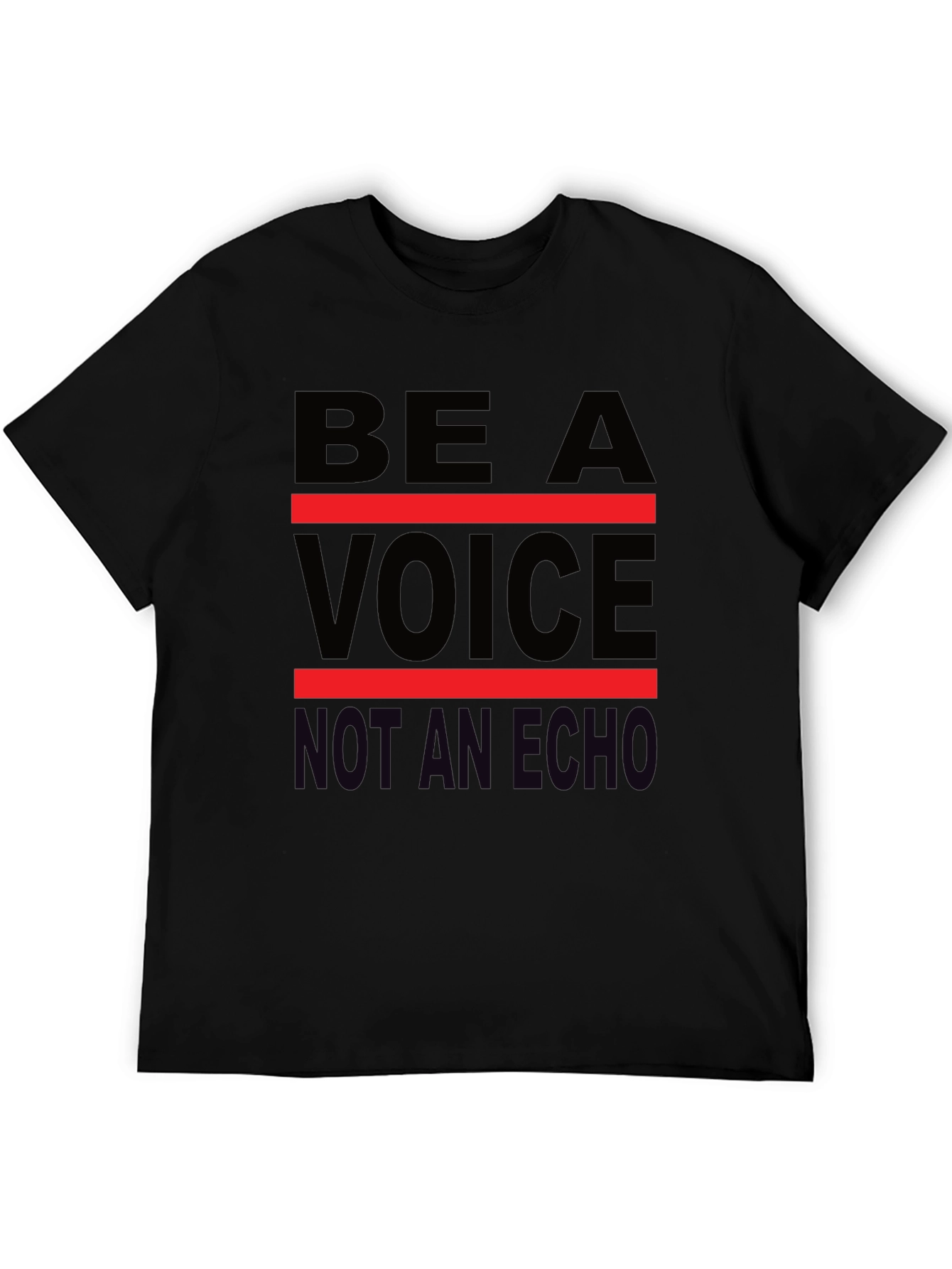 Be A Voice Tee - Black Graphic T-Shirt