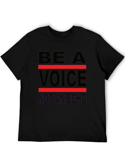 Be A Voice Tee - Black Graphic T-Shirt