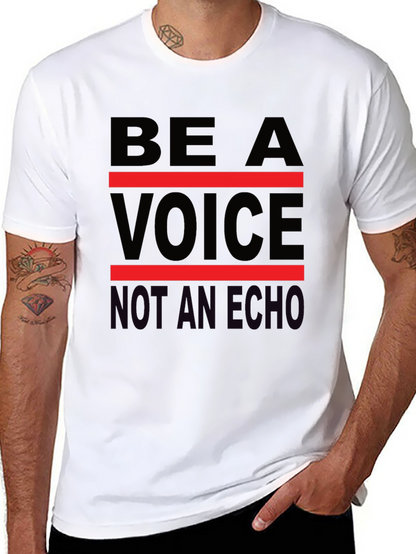 Be A Voice Tee - Black Graphic T-Shirt
