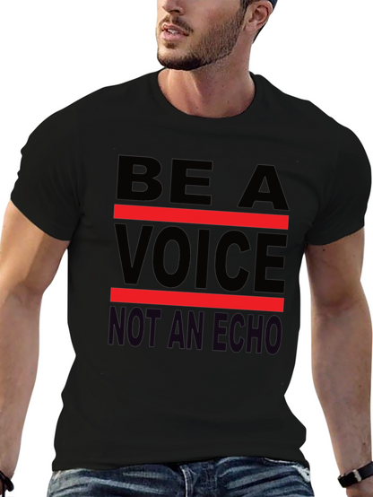 Be A Voice Tee - Black Graphic T-Shirt