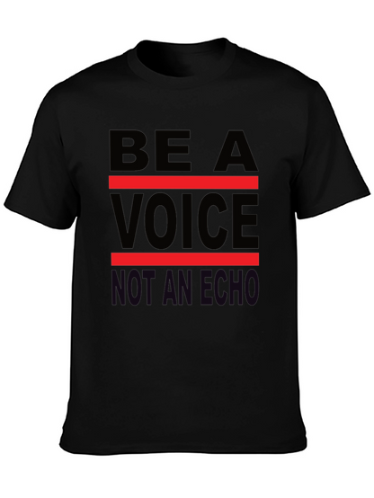 Be A Voice Tee - Black Graphic T-Shirt