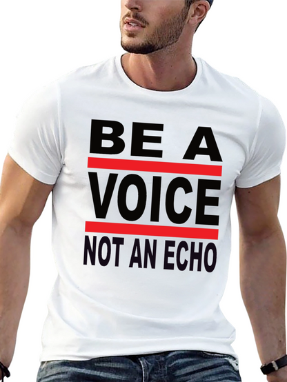 Be A Voice Tee - Black Graphic T-Shirt