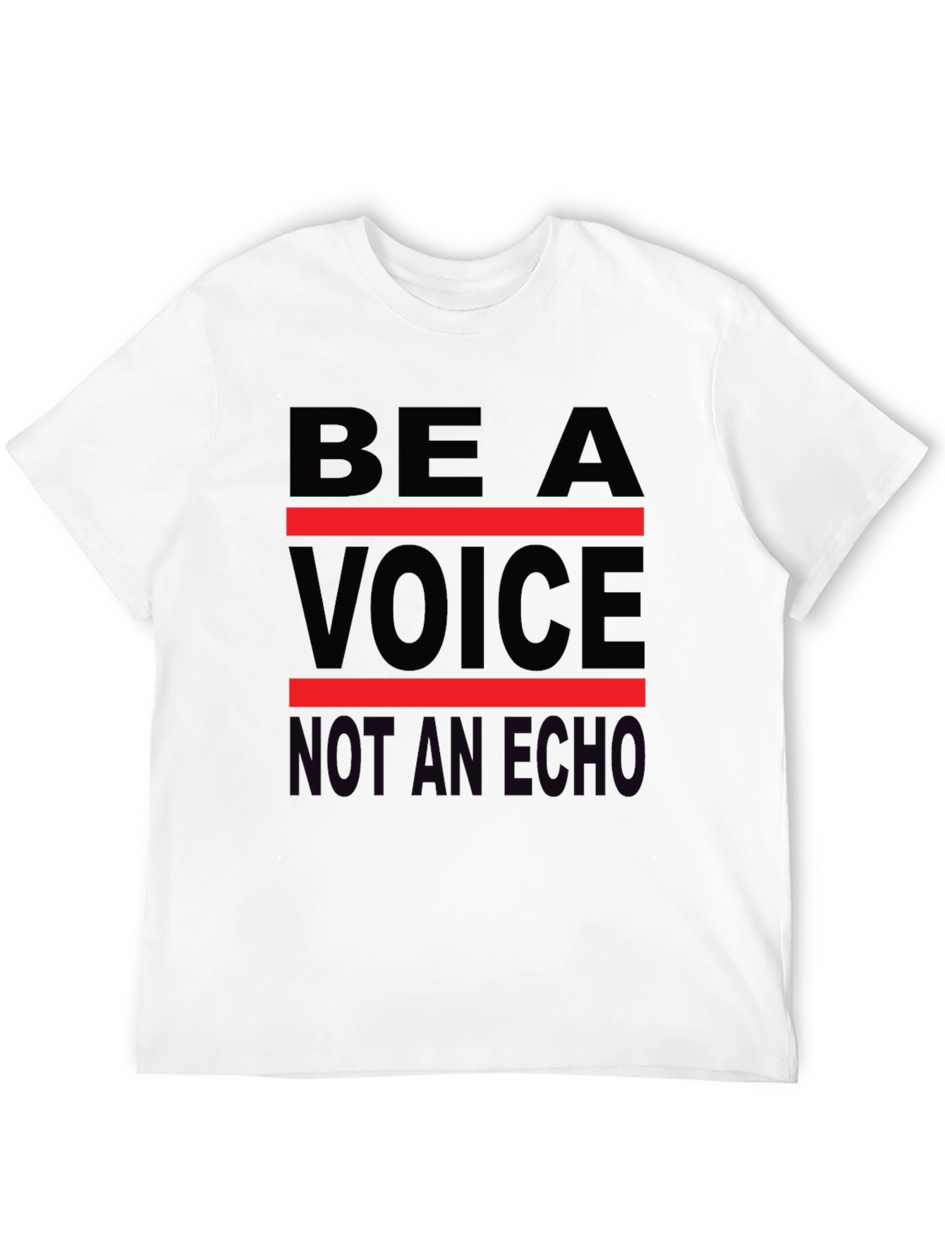 Be A Voice Tee - Black Graphic T-Shirt
