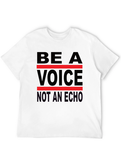 Be A Voice Tee - Black Graphic T-Shirt