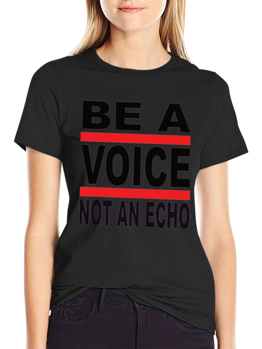 Be A Voice Tee - Black Graphic T-Shirt