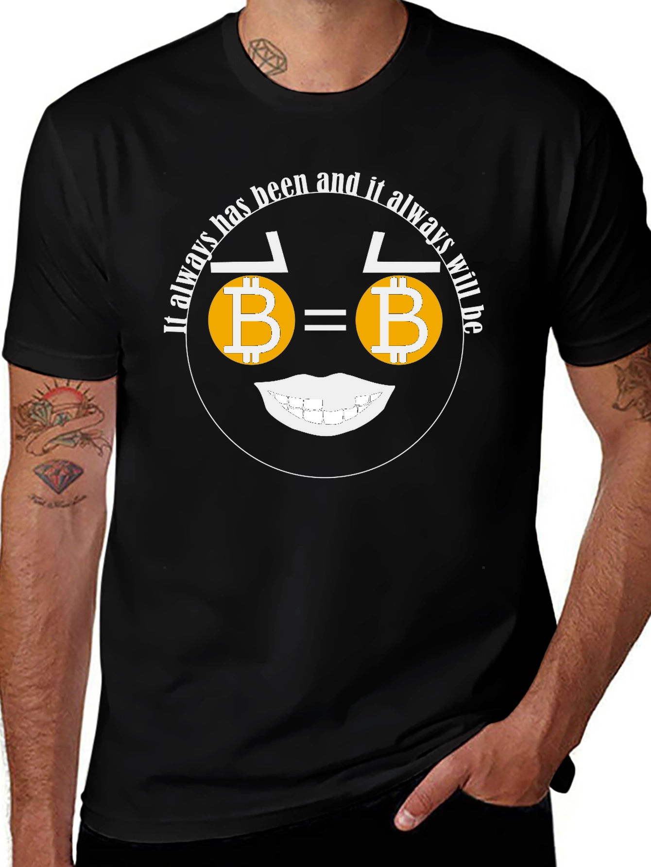 Bitcoin Smile T-Shirt Crypto Currency Tee