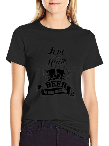 St. Patricks Day Love Beer Black T-Shirt