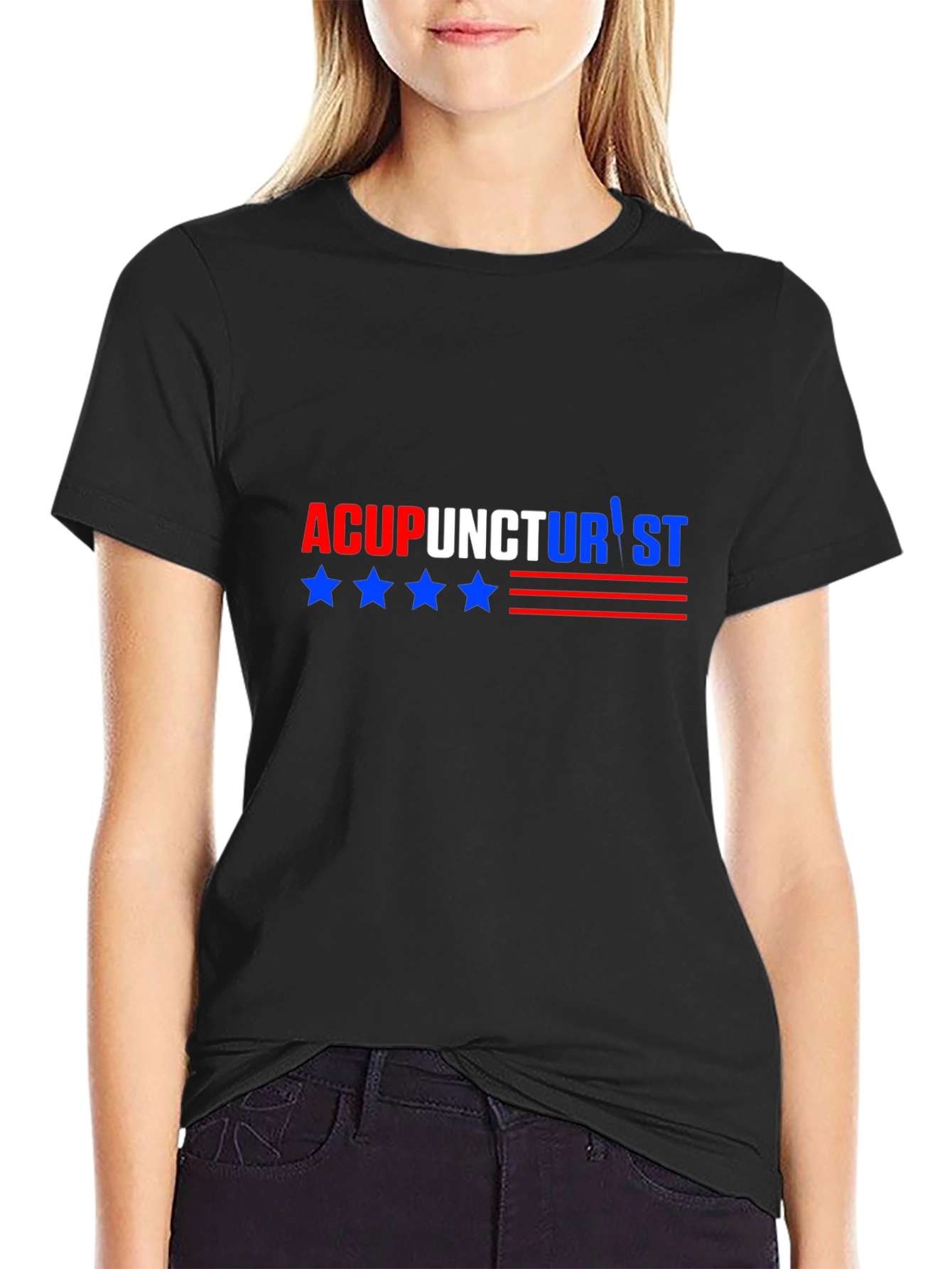 Acupuncturist Graphic T-Shirt - Patriotic Design