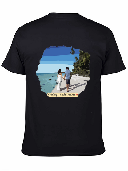 Beach Couple T-Shirt: Feeling Is The Secret