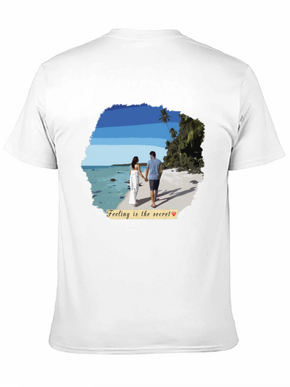 Beach Couple T-Shirt: Feeling Is The Secret