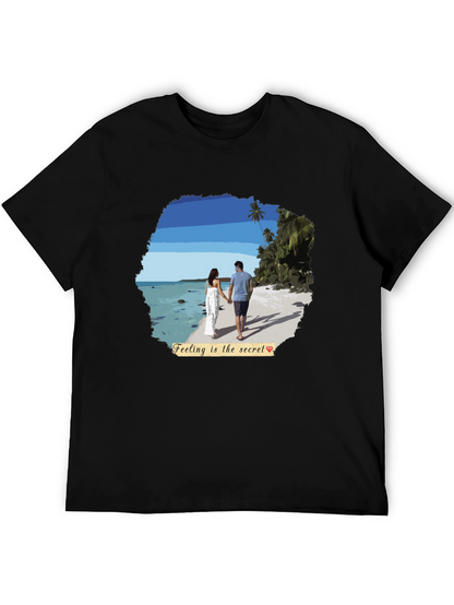 Beach Couple T-Shirt: Feeling Is The Secret