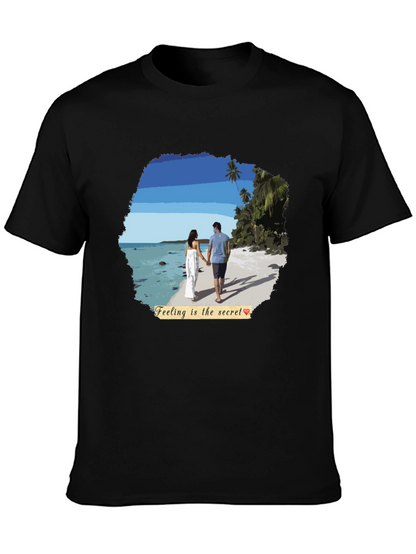 Beach Couple T-Shirt: Feeling Is The Secret