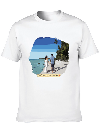 Beach Couple T-Shirt: Feeling Is The Secret