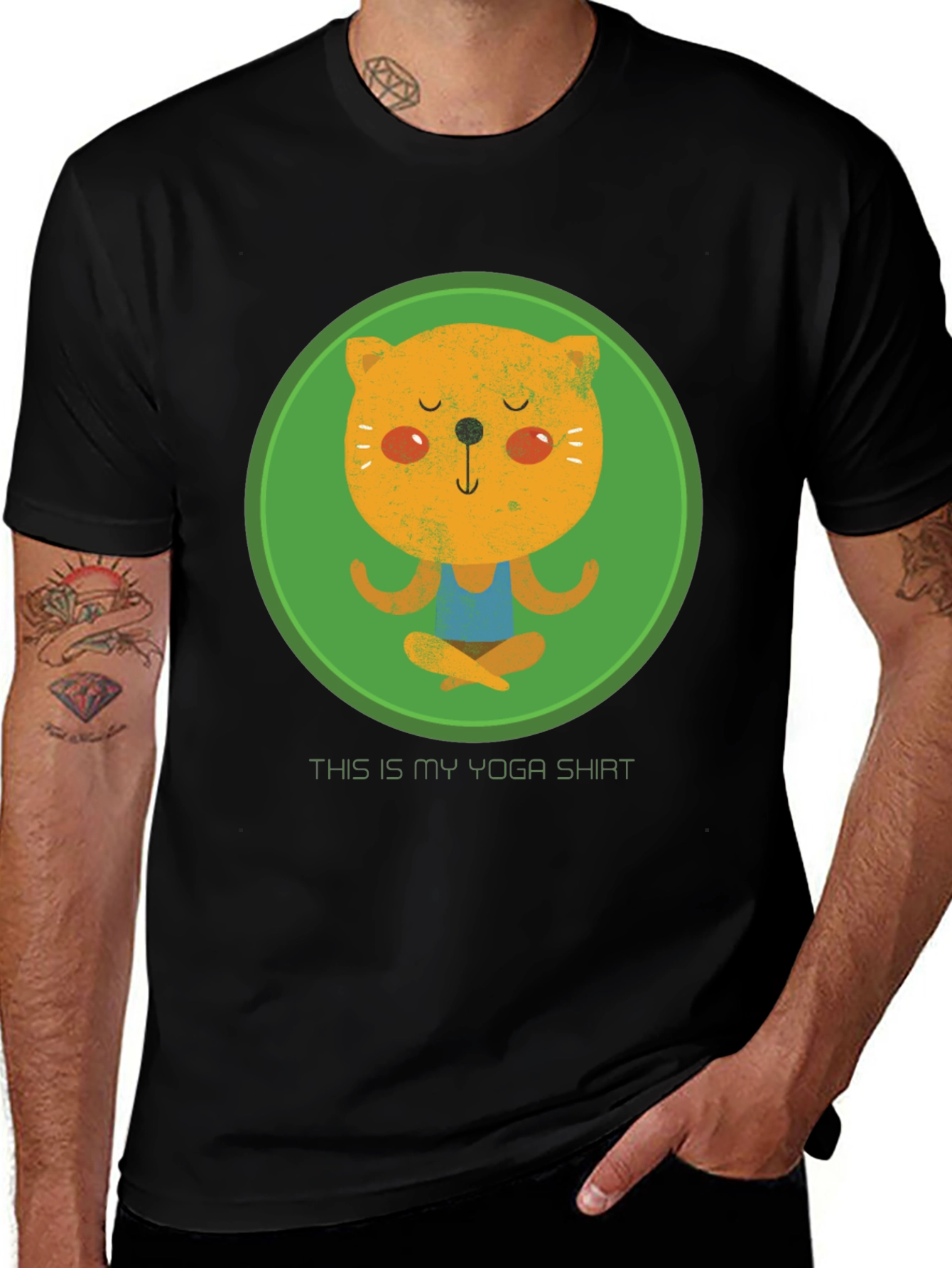 Yoga Cat T-Shirt - Meditating Kitten Tee