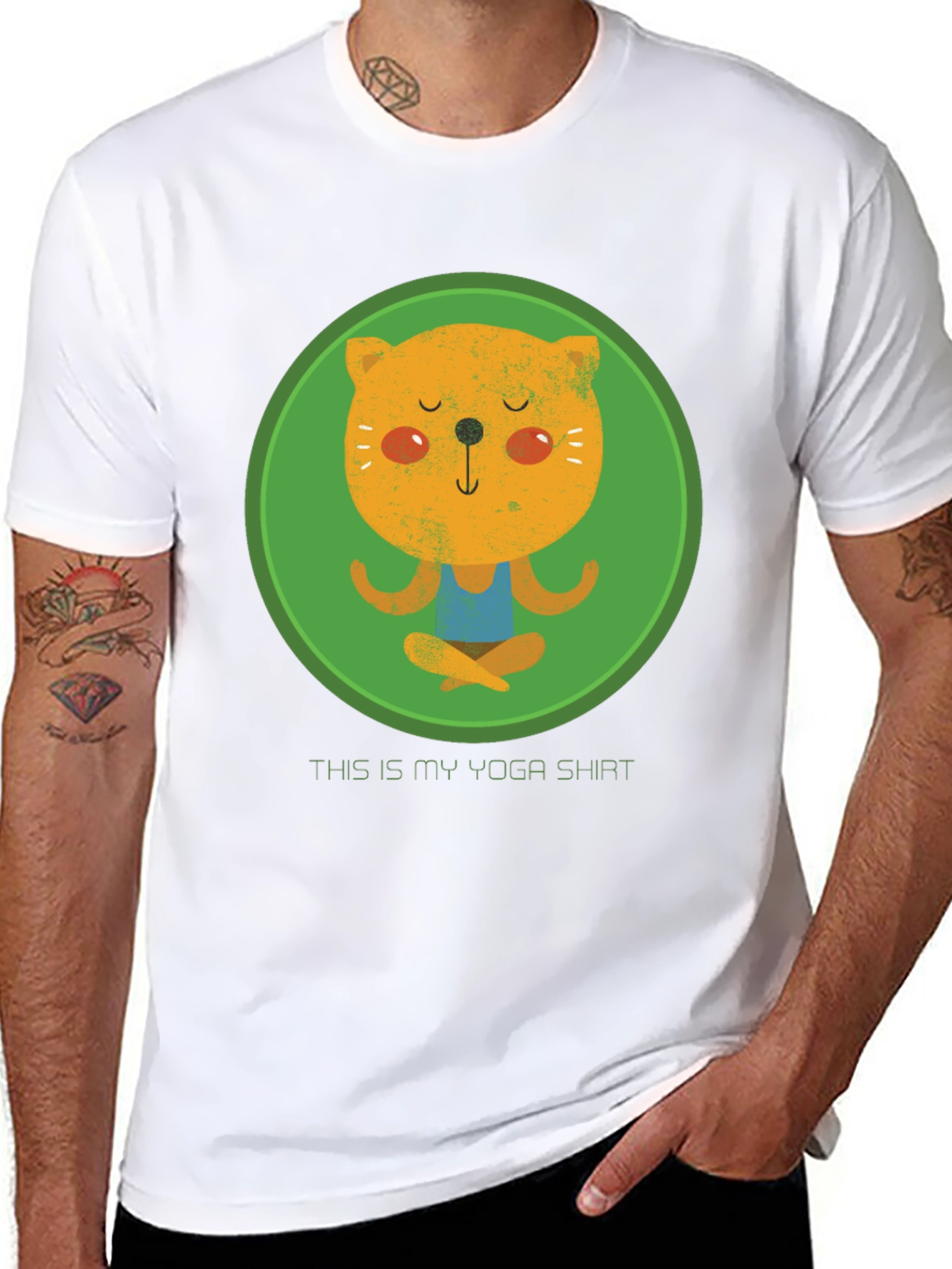 Yoga Cat T-Shirt - Meditating Kitten Tee