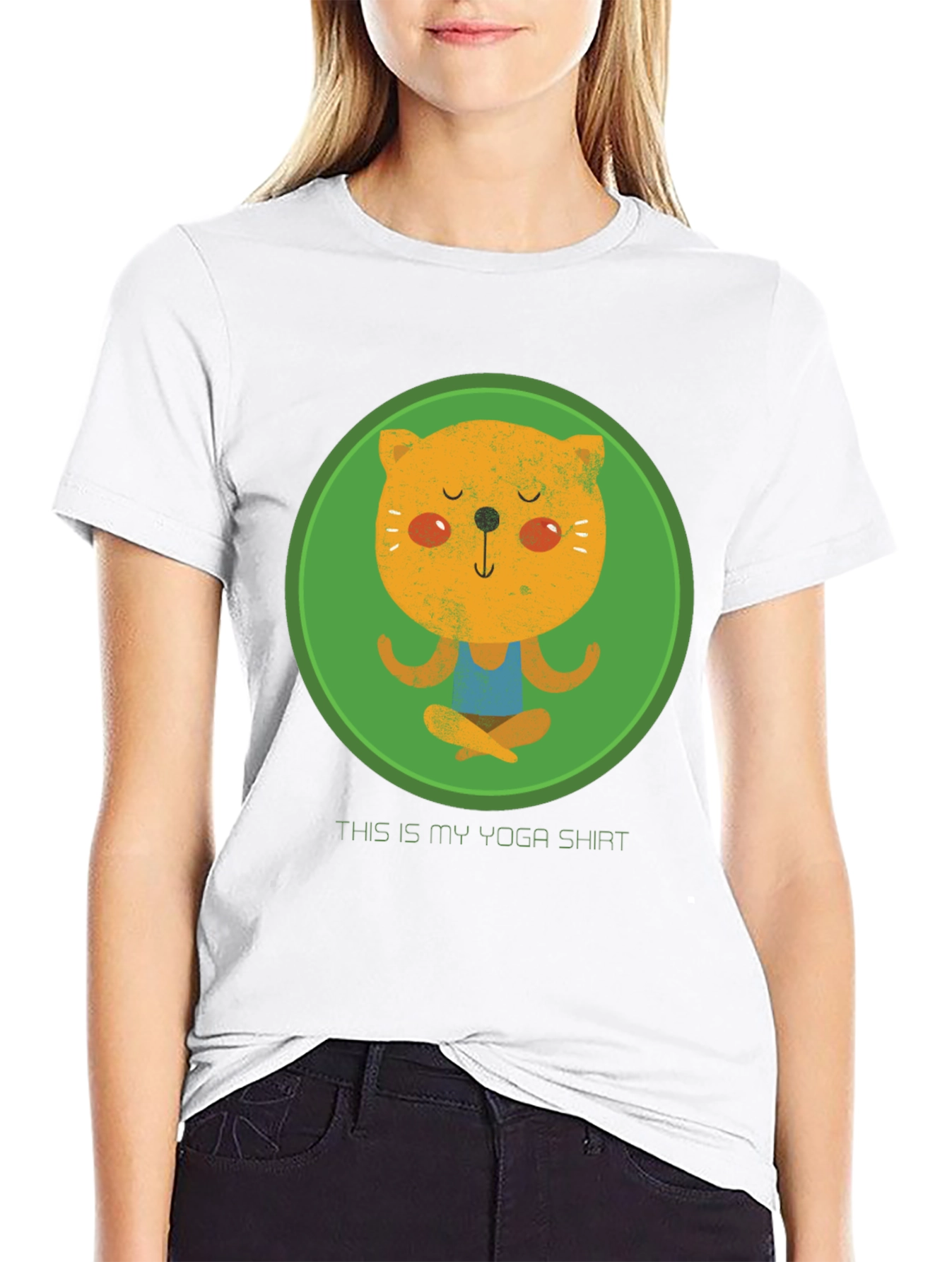 Yoga Cat T-Shirt - Meditating Kitten Tee
