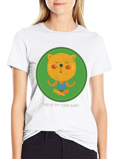 Yoga Cat T-Shirt - Meditating Kitten Tee