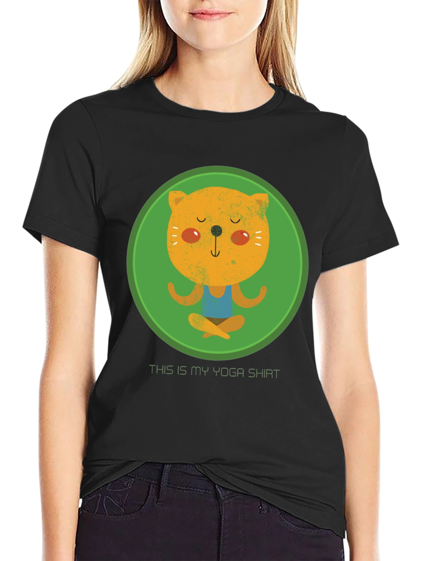 Yoga Cat T-Shirt - Meditating Kitten Tee