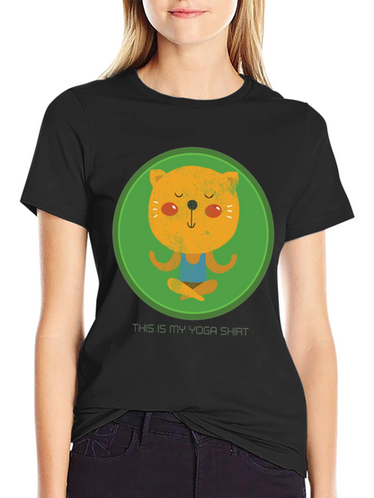 Yoga Cat T-Shirt - Meditating Kitten Tee