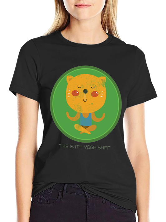 Yoga Cat T-Shirt - Meditating Kitten Tee