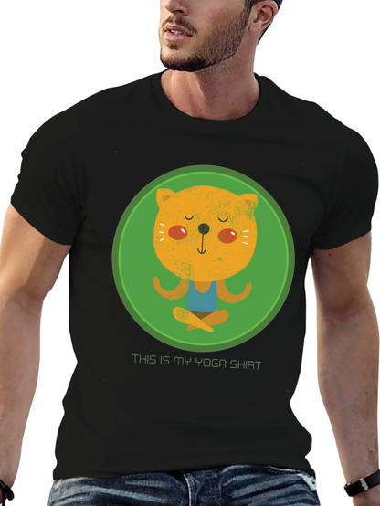 Yoga Cat T-Shirt - Meditating Kitten Tee