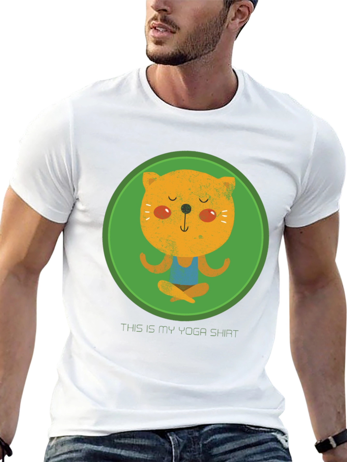 Yoga Cat T-Shirt - Meditating Kitten Tee