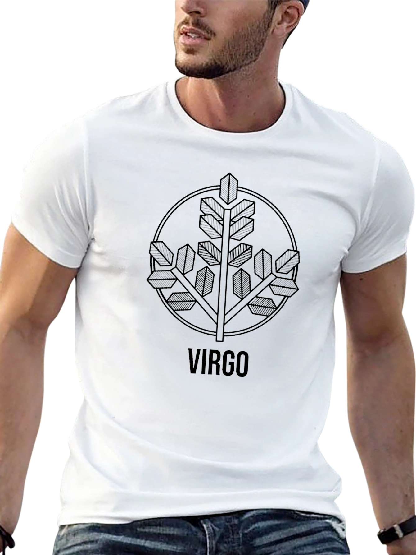 Virgo Zodiac Sign Graphic Tee - Classic Black T-Shirt