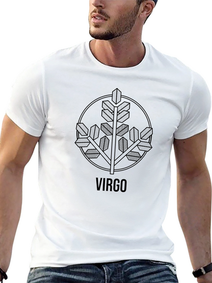 Virgo Zodiac Sign Graphic Tee - Classic Black T-Shirt