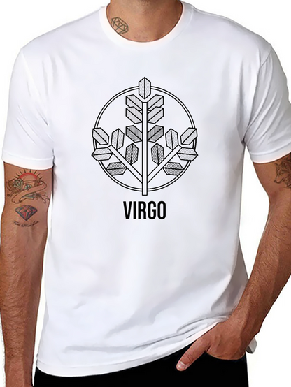 Virgo Zodiac Sign Graphic Tee - Classic Black T-Shirt