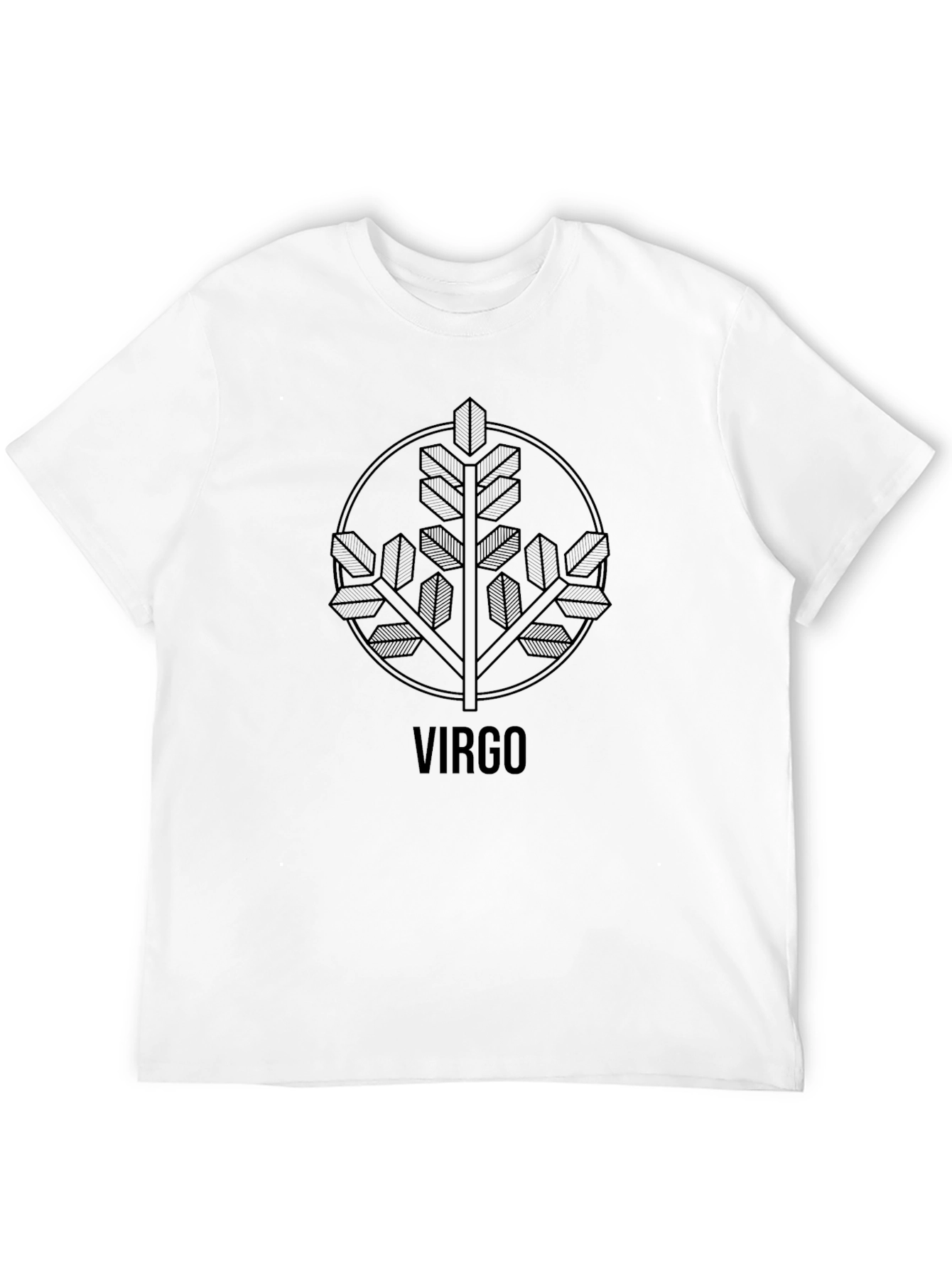 Virgo Zodiac Sign Graphic Tee - Classic Black T-Shirt