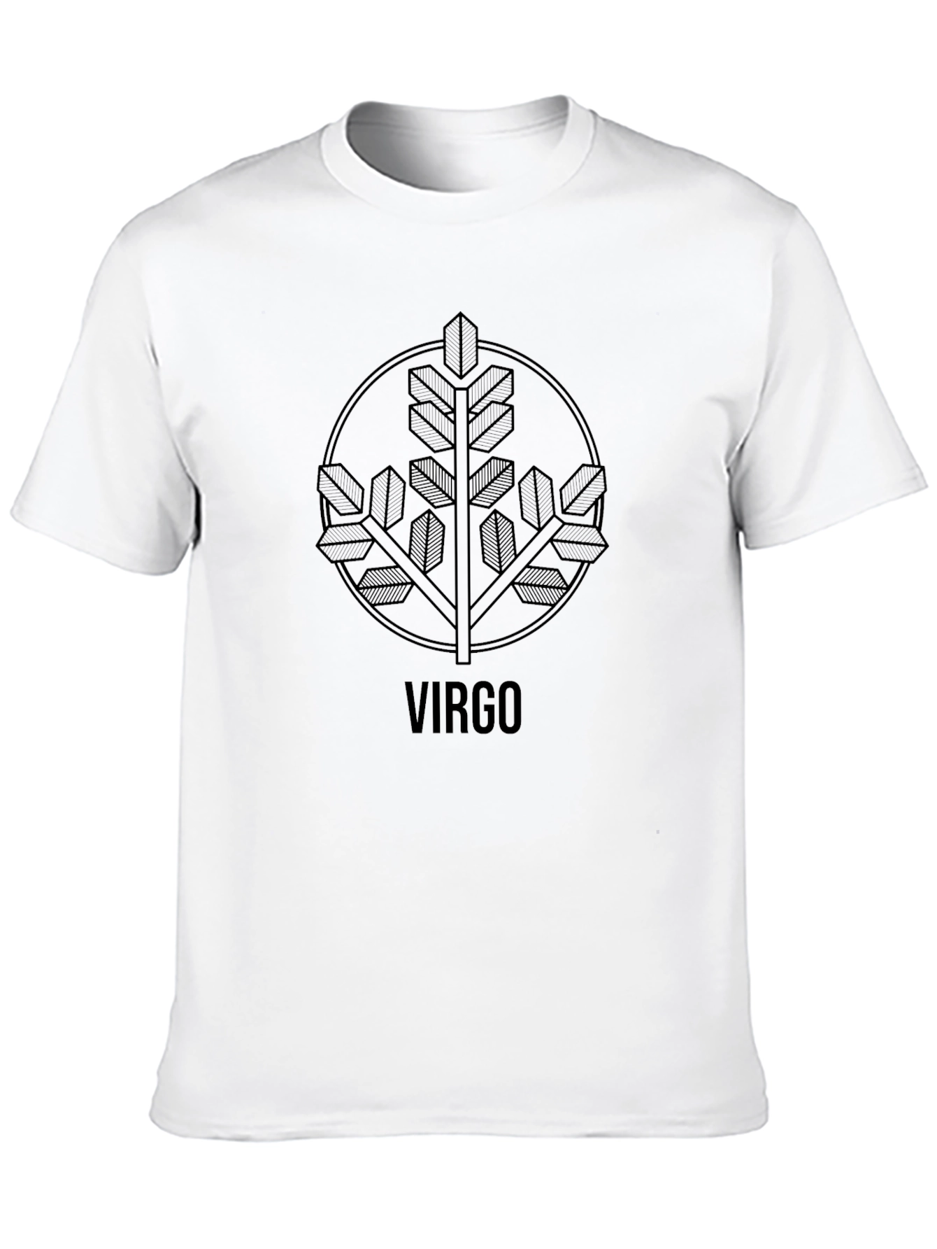 Virgo Zodiac Sign Graphic Tee - Classic Black T-Shirt