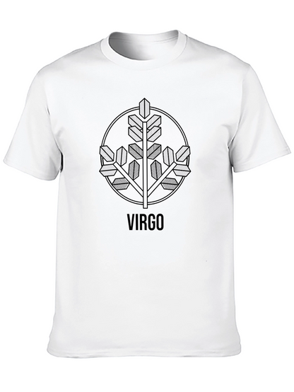 Virgo Zodiac Sign Graphic Tee - Classic Black T-Shirt