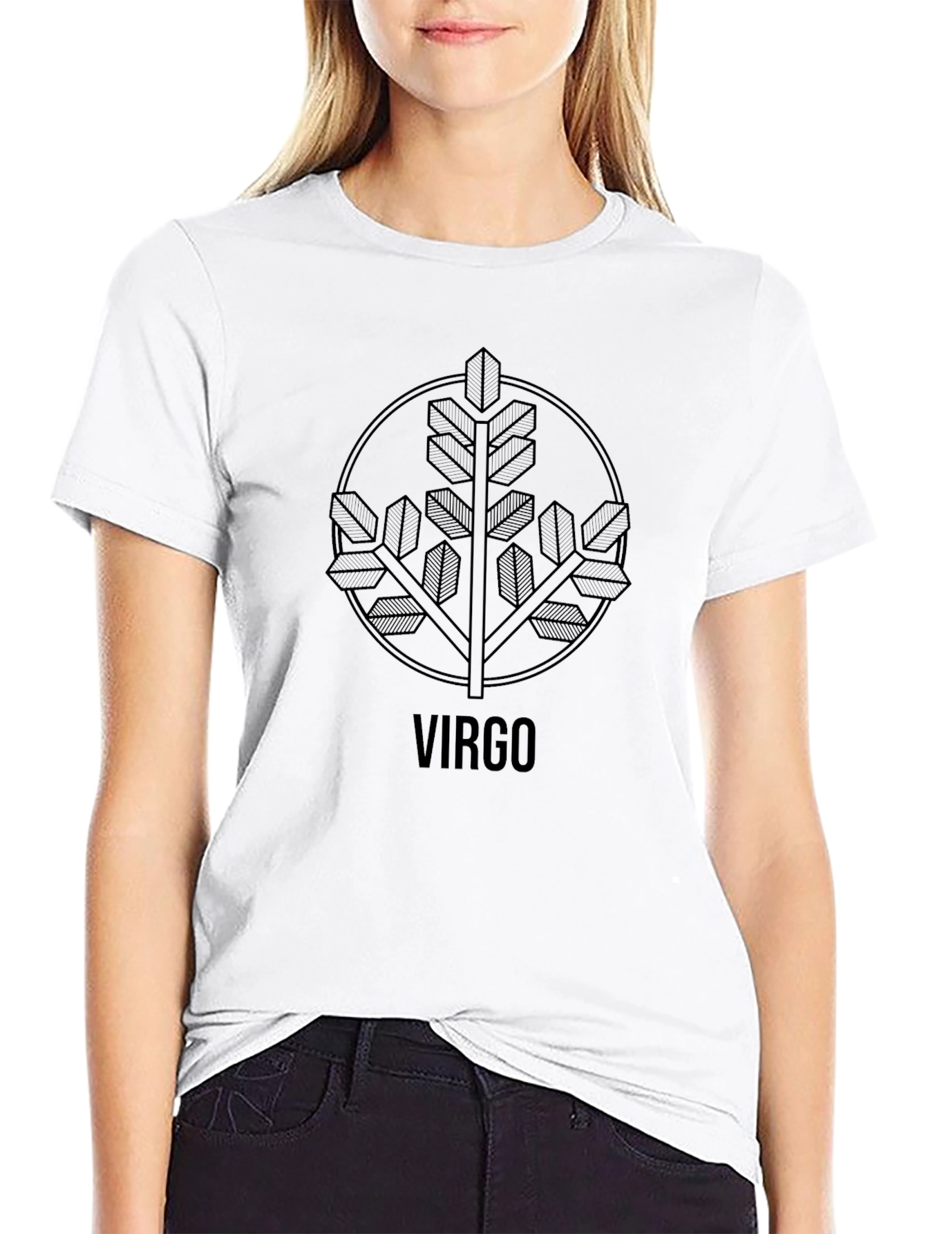 Virgo Zodiac Sign Graphic Tee - Classic Black T-Shirt